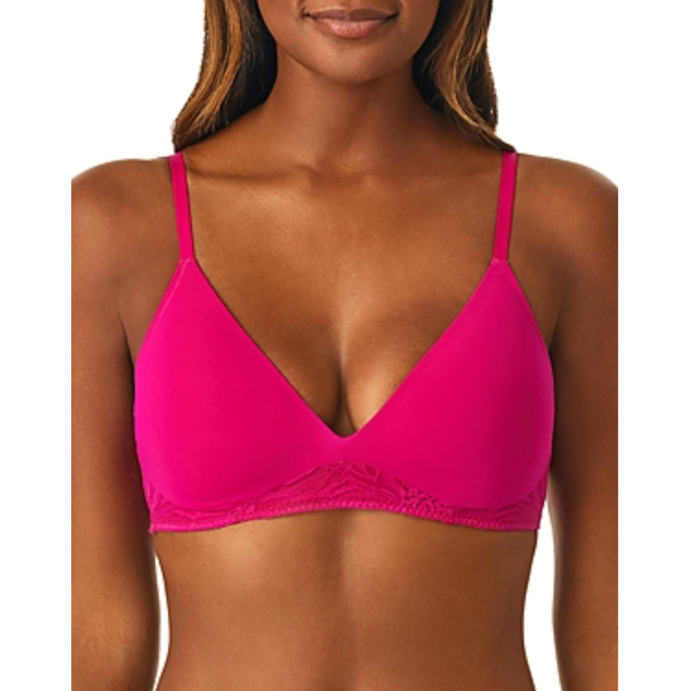 On Gossamer Sleek & Lace Wirefree Bra Deep Magenta Size 32C